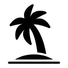 Fototapeta na wymiar palm tree glyph icon