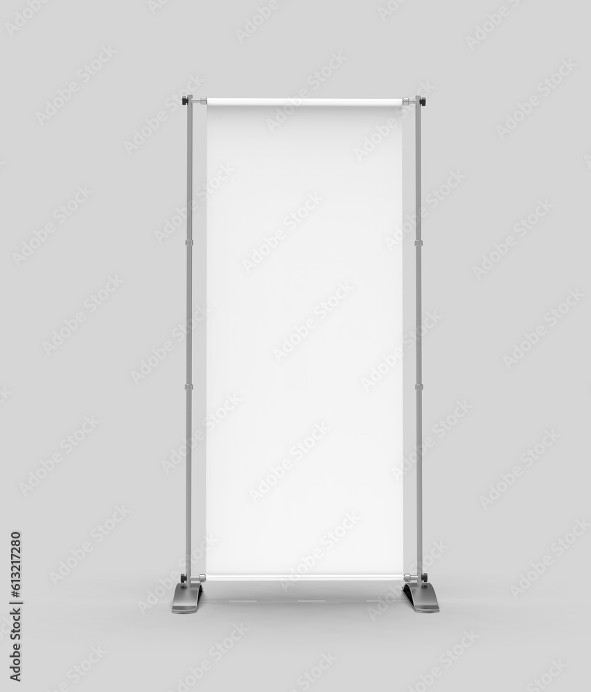Wall mural white blank empty high resolution business roll up and standee banner display mock up template for y