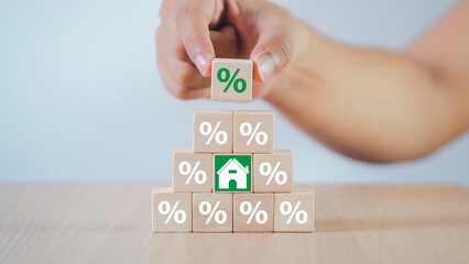 Interest rate research on real estate, the best rate, men's hands choose more home loans, investment planning, investment planning Real Estate Business Banking Profit Investor Thinking Strategies