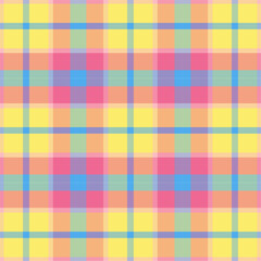 Summer sorbet palette seamless plaid pattern