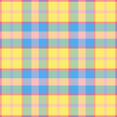 Summer sorbet palette seamless plaid pattern
