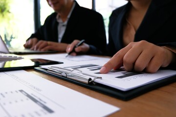 Fototapeta premium Business People Meeting Design Ideas professional investor working new start up project. Concept. business planning in office.