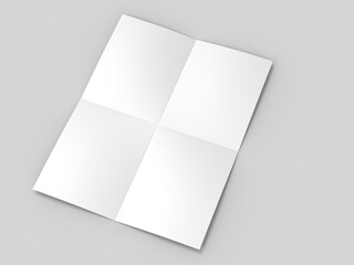 Blank brochure and poster template, 3d blank template illustration.