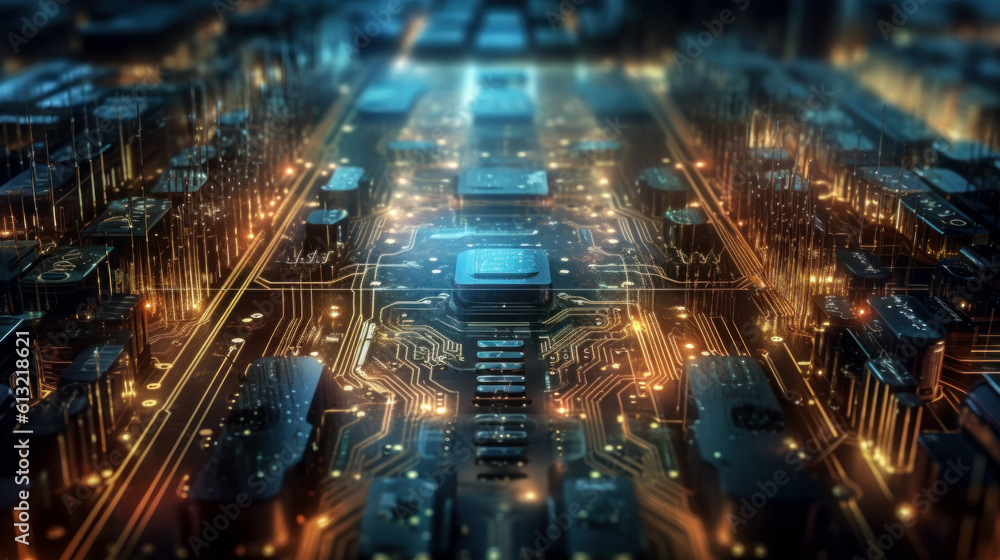 Poster digital communication: bright abstract background for telecommunication. generative ai.