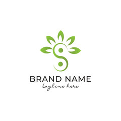 natural lifestyle vector logo template, vector illustration