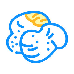 popcorn food snack color icon vector. popcorn food snack sign. isolated symbol illustration