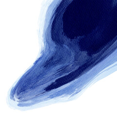 abstract blue wave, watercolor shape