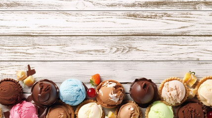 Fototapeta na wymiar Chocolate-Themed Ice Cream and Frozen Treats. Created with Generative AI
