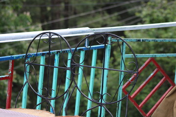 Steel Chair in the restaurant 