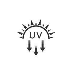 Ultraviolet Rays Silhouette Icon. Sun UV Arrow Protect Radiation Glyph Pictogram. Sunblock Protection 