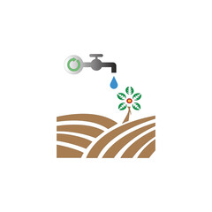logo agriculture flower template design