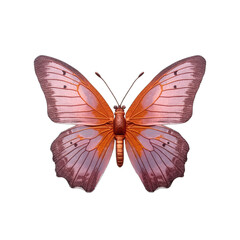 Purple-shot copper butterfly -  Lycaena alciphron. Transparent PNG. Generative AI