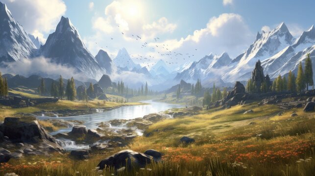 Fantasy Landscape Game Art