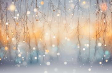 Fototapeta premium christmas lights. defocused background. generative AI 