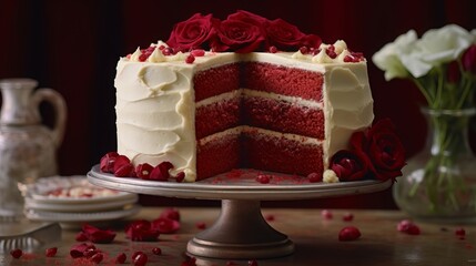 Beautiful and Tasty Red Velvet Cake