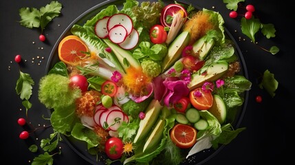 Vibrant and Fresh Salad Bursting with Colors and Flavors