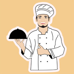 Chef Vector Collection: Culinary Delights for Design Projects. Cook, chef logo or label.