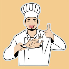 Chef Vector Collection: Culinary Delights for Design Projects. Cook, chef logo or label.