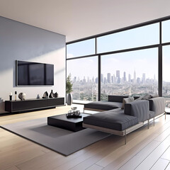 Einfachheit mit Stil: Genießen Sie das zeitgemäße Flair von sieben minimalistischen modernen Wohnungen." - Generative AI, Generativ, KI