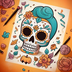 Cartoon Day of the Dead