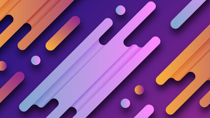 Vector abstract stripes background with bright color gradient