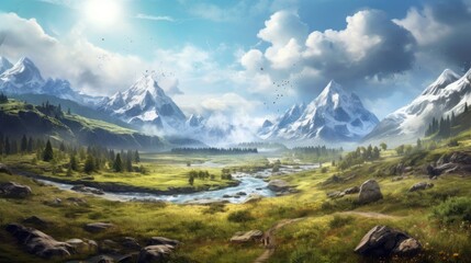 Beautiful Scenery Landscape Game Art