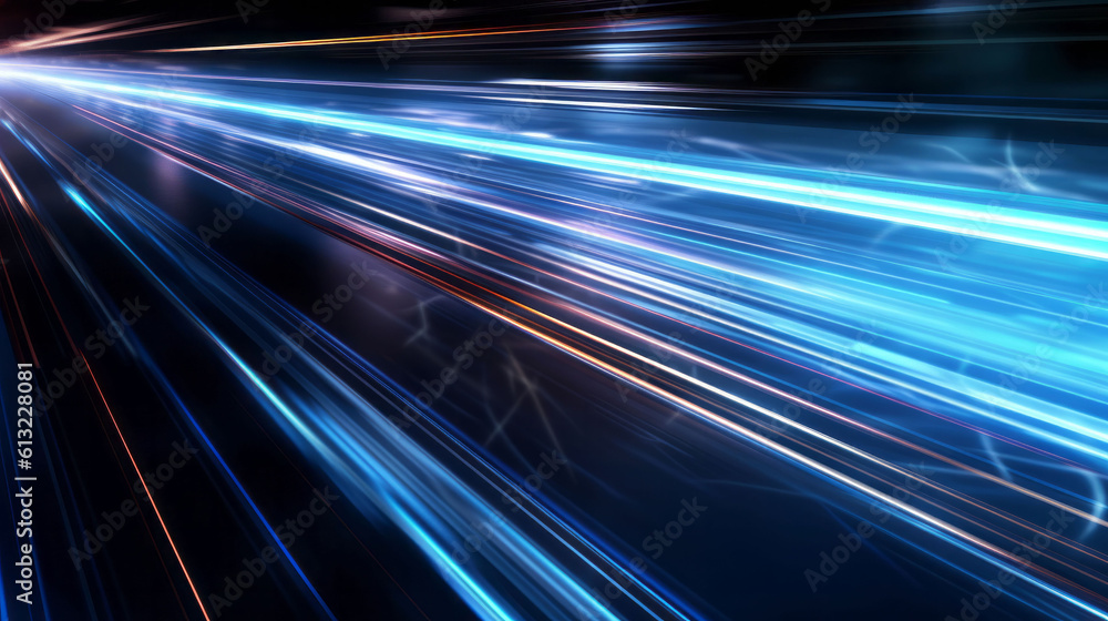Poster 3d render motion line of speed and power or light. generative ai