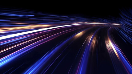 Fototapeta na wymiar 3d render motion line of speed and power or light. Generative ai