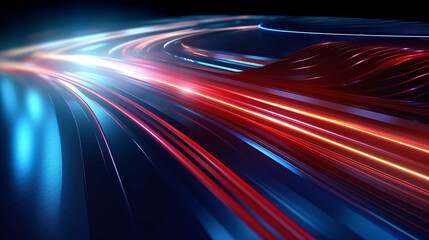 Obraz premium 3d render motion line of speed and power or light. Generative ai