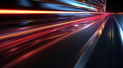 Obraz premium 3d render motion line of speed and power or light. Generative ai
