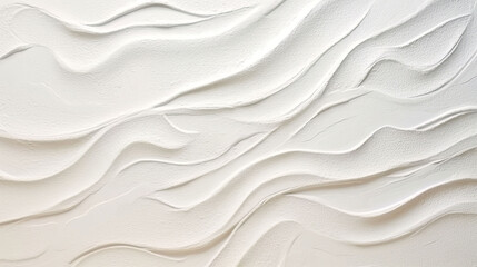 Fototapeta premium A minimalist white wall with abstract wavy lines. Generative ai