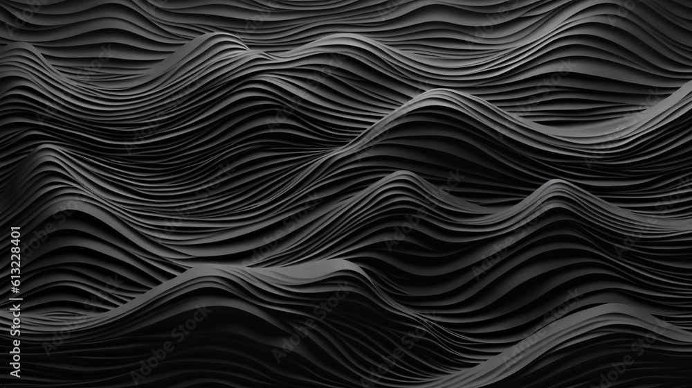 Aufkleber a monochromatic wave pattern. generative ai