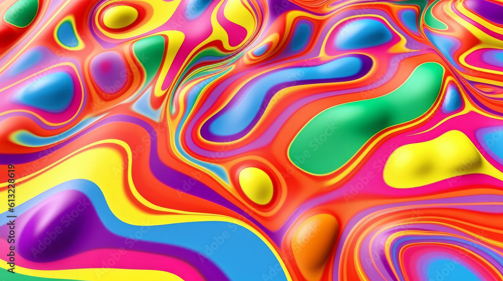 Poster groovy textures background. generative ai
