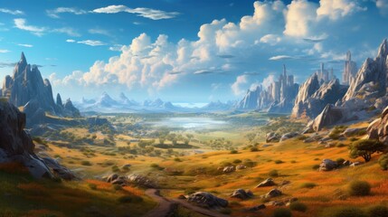 Beautiful Scenery Landscape Game Art