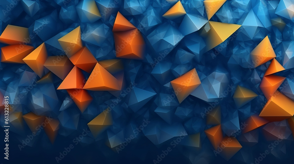Aufkleber colorful triangles creating an abstract background. generative ai