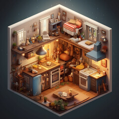 AI Generated - house interior Artwork