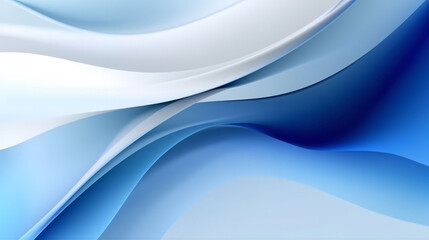 Fototapeta premium Blue and white wavy lines background. Generative ai