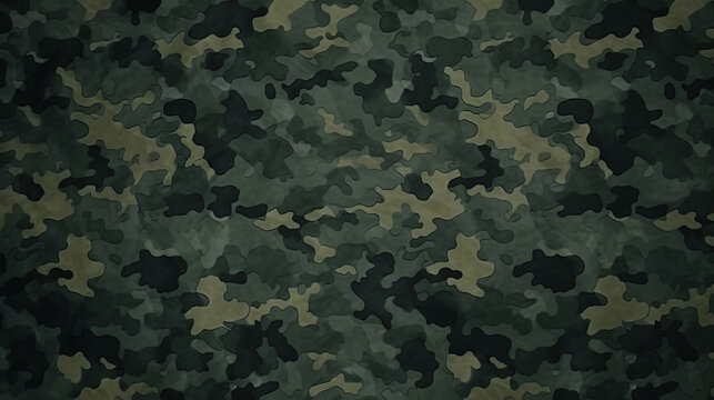 Army and military camouflage texture pattern background. Generative ai