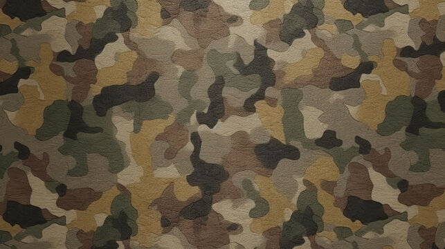 Army and military camouflage texture pattern background. Generative ai
