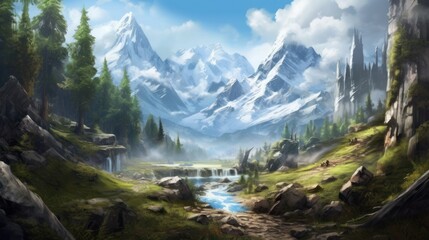 Fantasy Landscape Game Art