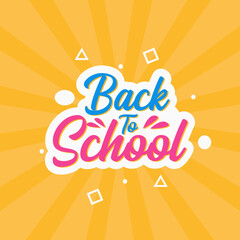 back to school social media greeting card typography