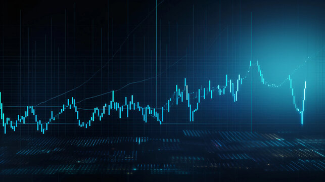 株価チャートをイメージした画像　Generative AI