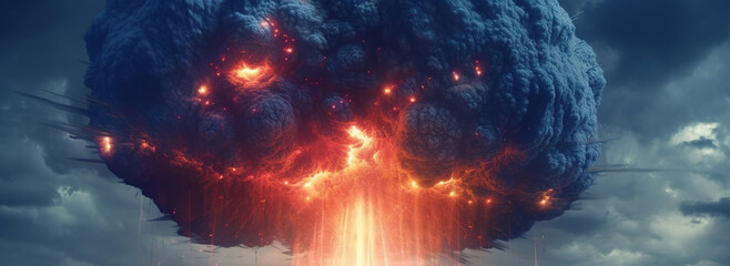 3D explosion game video background abstract render