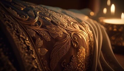 elegant and premium indian wedding fabric wallpaper for women fashion generative ai