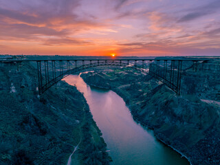 Perrine Bridge in Twin Falls Spans the Snake River Canyon