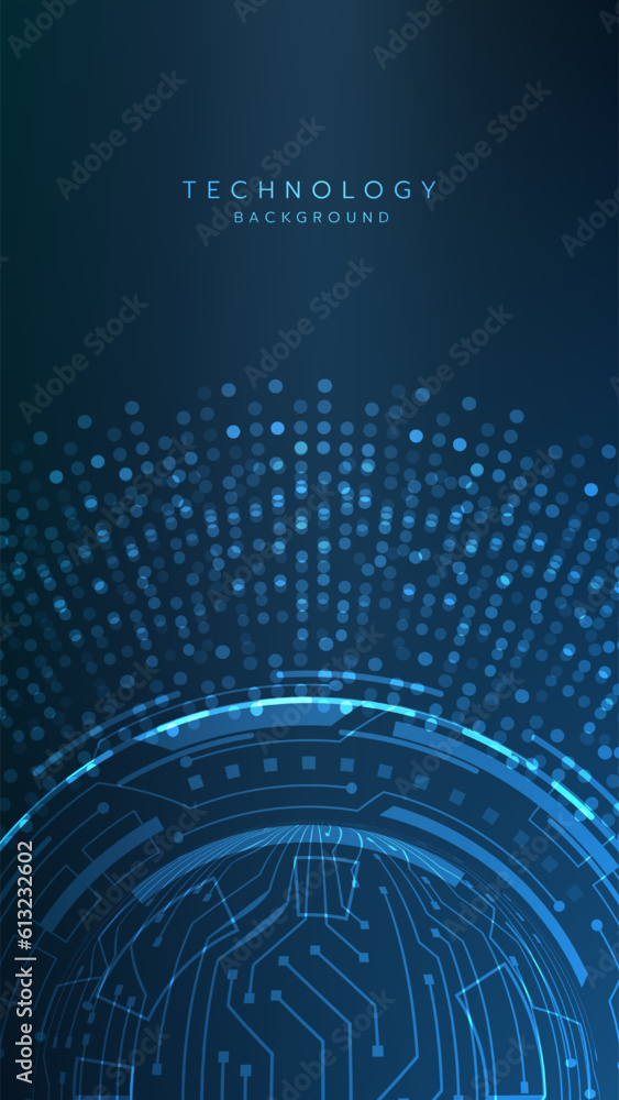 Aufkleber futuristic technology abstract background. abstract futuristic curve digital line design.modern futu