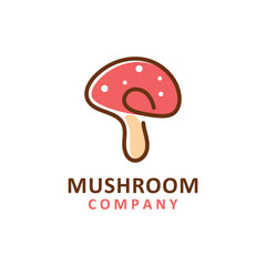 Mushroom Logo Template Vector Illustration
