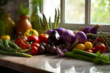 Raw vegetables. Generative AI