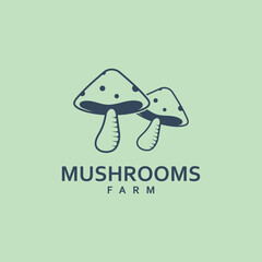 Mushroom Logo Template Vector Illustration
