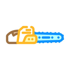 chainsaw weapon military color icon vector. chainsaw weapon military sign. isolated symbol illustration